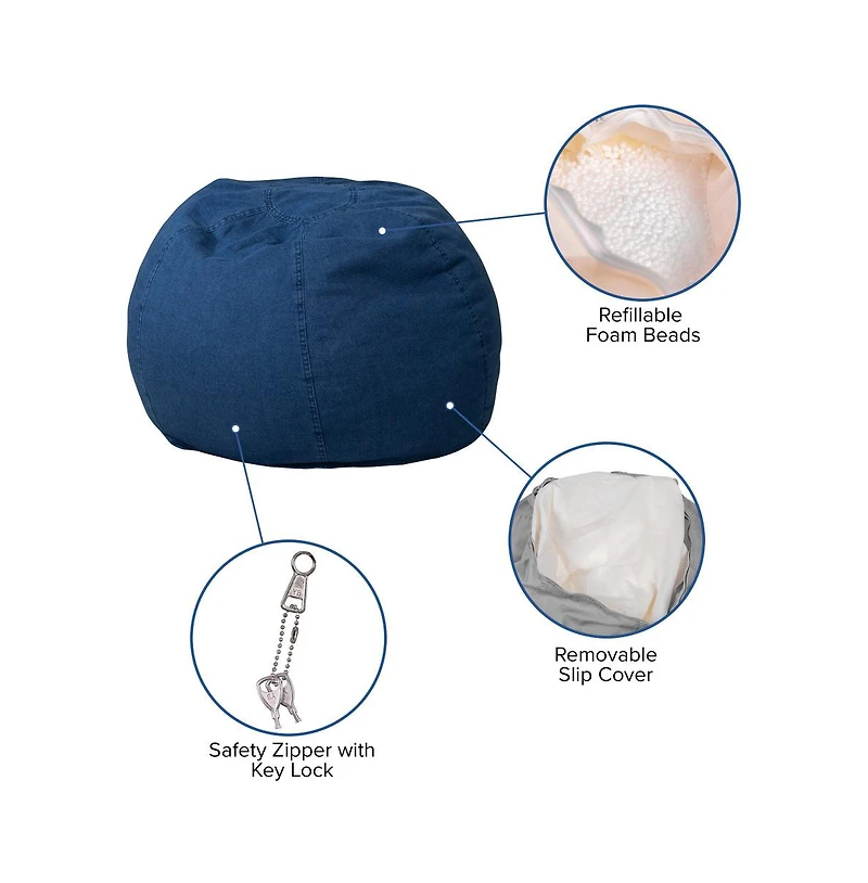 Small Bean Bag Chair For Kids And Teens