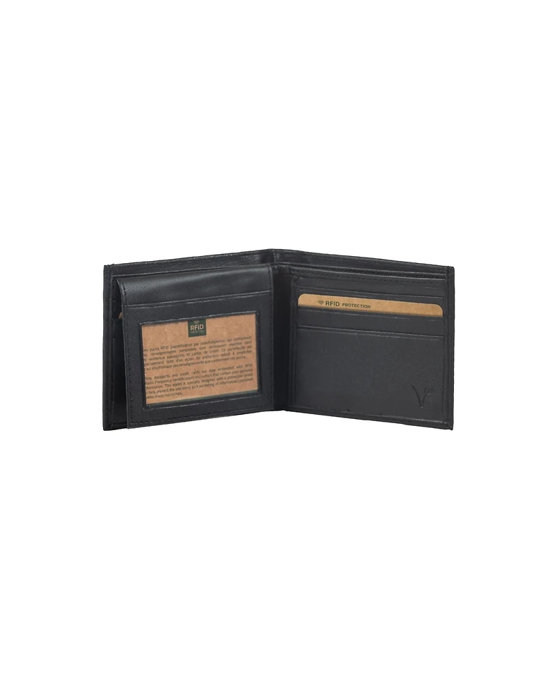 Champs Men's Leather Rfid Wallet Gift Box