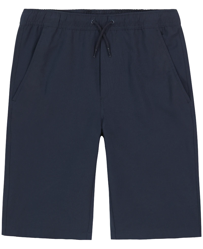 Nautica Big Boys Uniform Husky Lowell Stretch Khaki Jogger Shorts