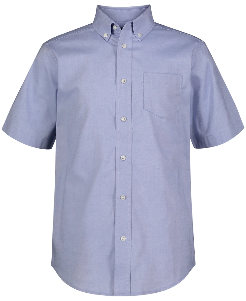 Nautica Little Boys Uniform Stretch Blue Oxford Shirt