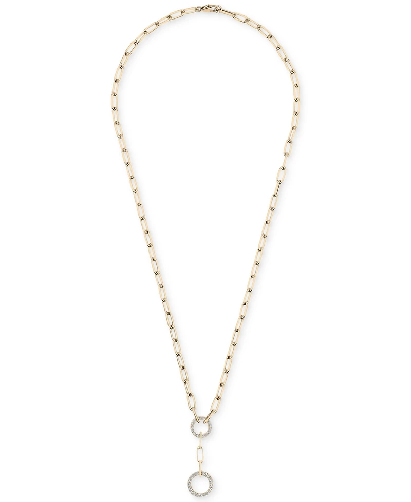 Wrapped in Love Diamond Circle 17" Lariat Necklace (1/2 ct. t.w.) in 14k Gold, Created for Macy's