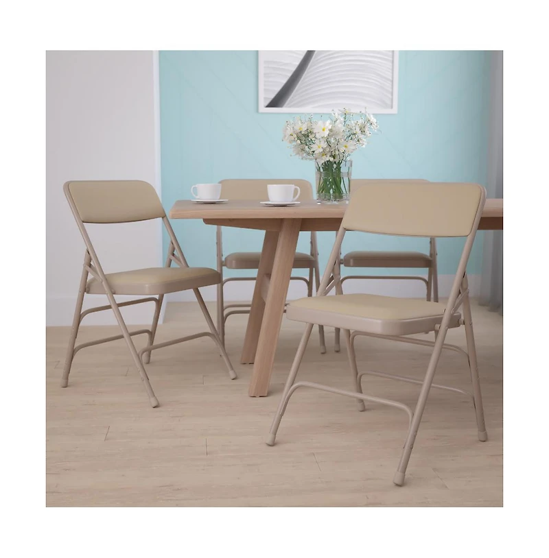 4 Pack Home & Office Portable Party Events Padded Metal Folding Chair