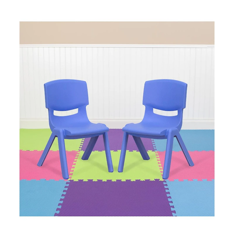 10 Pack Plastic Stackable School Chair With 10.5" Seat Height