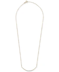 Wrapped Diamond Curved Bar Statement Necklace (1/4 ct. t.w.) in 14k Gold, 15" + 2" extender, Created for Macy's