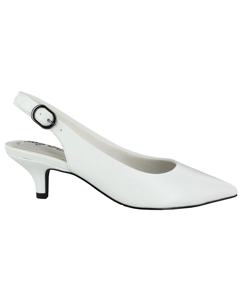Easy Street Women's Faye Slingback Buckle Closure Pumps