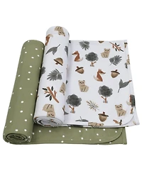 Living Textiles Baby Boys or Baby Girls Printed Swaddle Blankets, Pack of 2