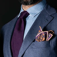 Plum - Silk Grenadine Tie for Men
