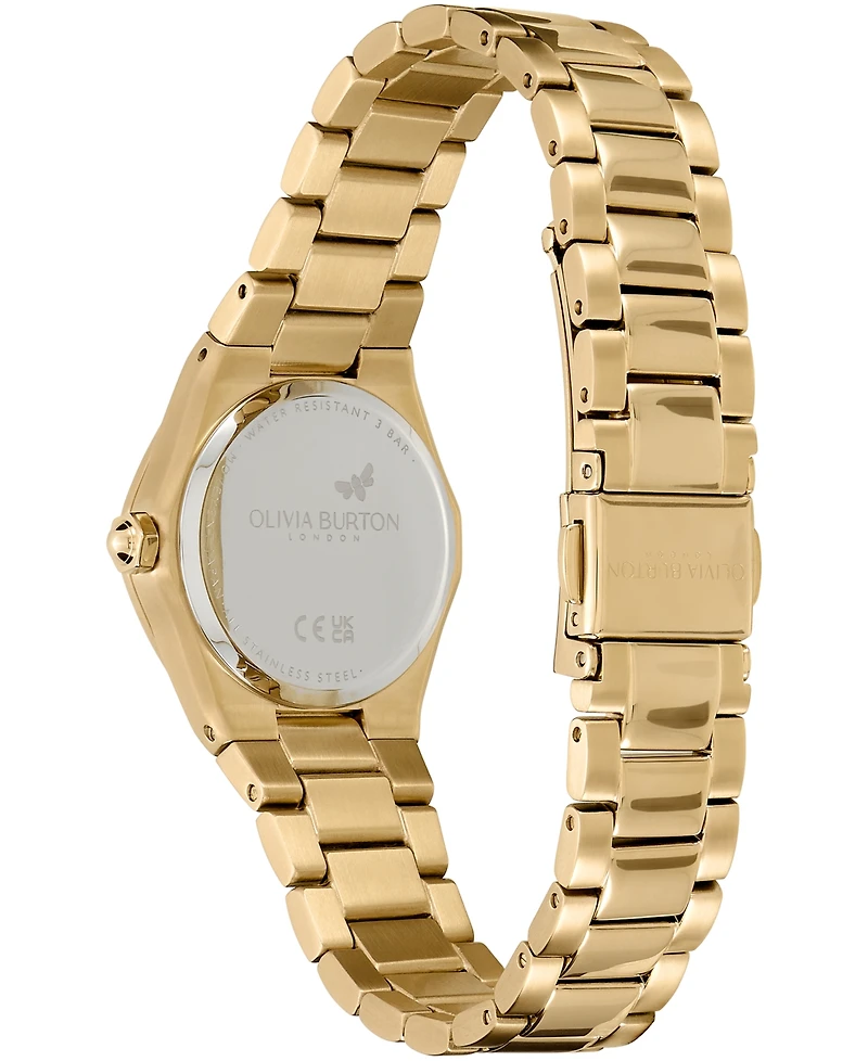 Olivia Burton Women's Sports Luxe Hexa Mini Gold-Tone Stainless Steel Bracelet Watch 28mm