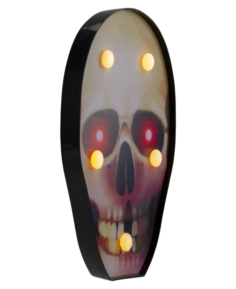 7" Lighted Skull Halloween Decoration