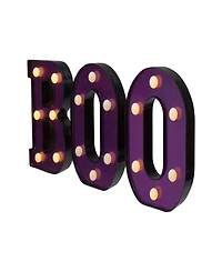 6.5" Led Lighted Purple "Boo" Halloween Marquee Sign