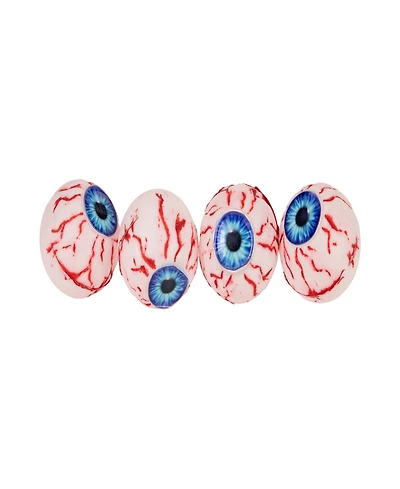 Set of 4 Bloodshot Eyeballs Halloween Decorations, 2"