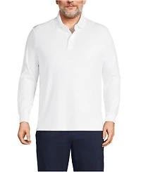 Lands' End Big & Tall Long Sleeve Supima Interlock Polo Shirt
