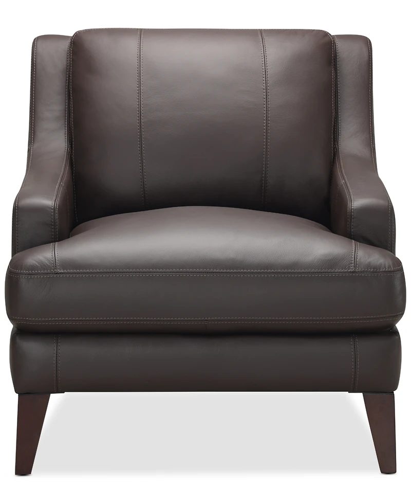 Closeout! Collyn 34" Modern Leather Chair, Created for Macy's