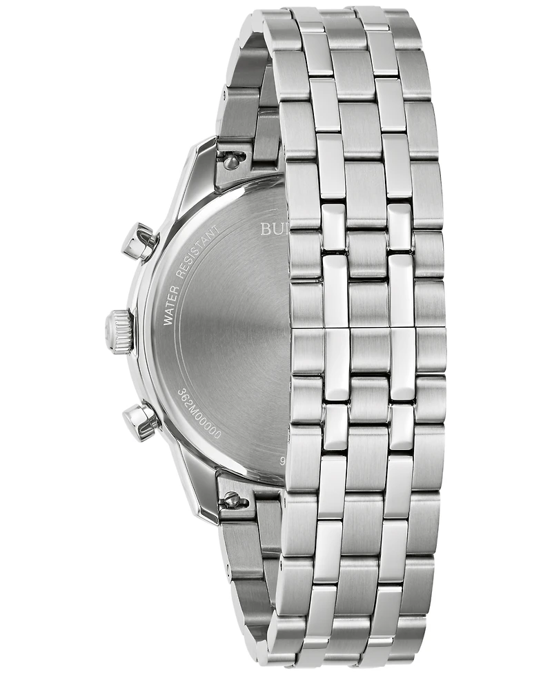 Bulova Men's Chronograph Classic Sutton Stainless Steel Bracelet Watch 41mm