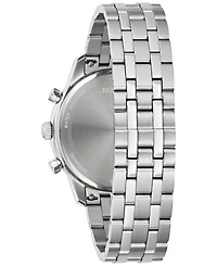 Bulova Men's Chronograph Classic Sutton Stainless Steel Bracelet Watch 41mm