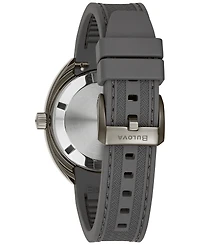 Bulova Men's Automatic Oceanographer Gmt Gray Polyurethane Strap Watch 41mm
