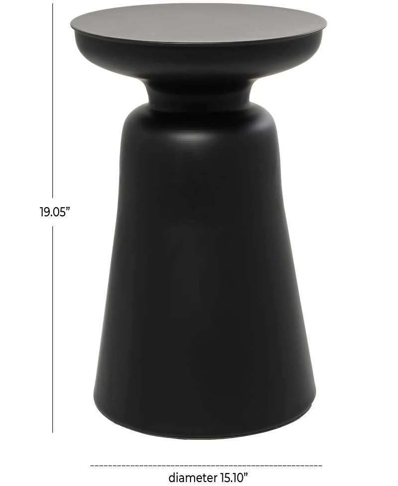 Rosemary Lane 19" Metal with Bell Shaped Base Accent Table