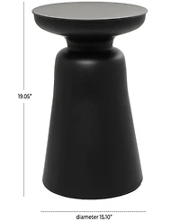 Rosemary Lane 19" Metal with Bell Shaped Base Accent Table