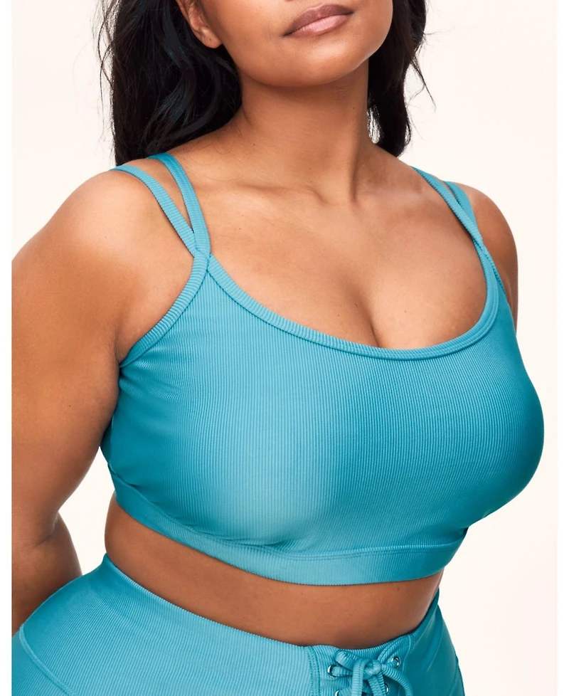 Adore Me Plus Size Remy Rib Bra Ribbed Sports Bra