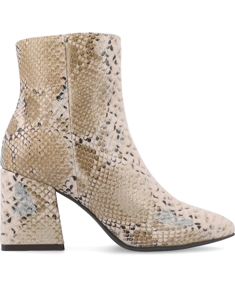 Journee Collection Women's Sorren Pointed Toe Block Heel Dress Booties