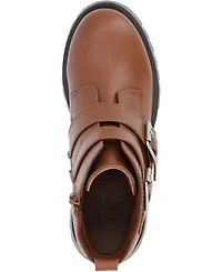 Journee Collection Women's Maebry Lug Sole Buckle Booties