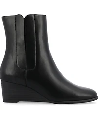 Journee Collection Women's Kylo Stacked Wedge Ankle Booties