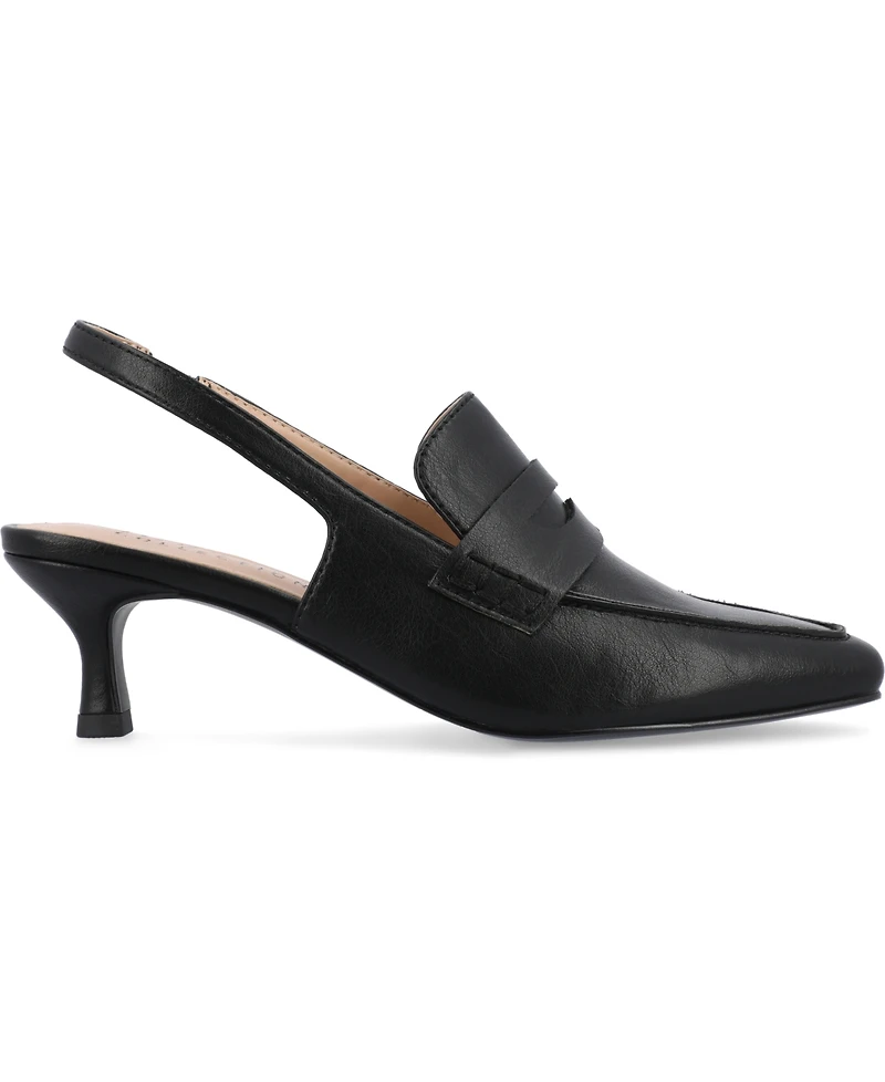 Journee Collection Women's Amory Tailored Kitten Heel Slingback Pumps