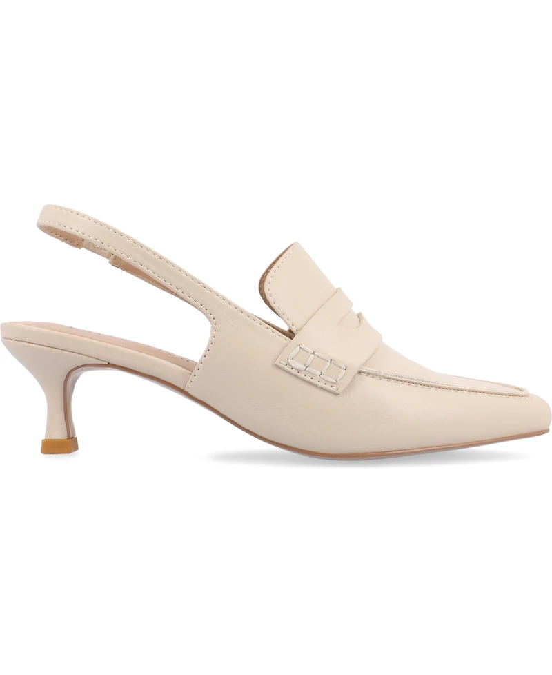 Journee Collection Women's Amory Tailored Kitten Heel Slingback Pumps
