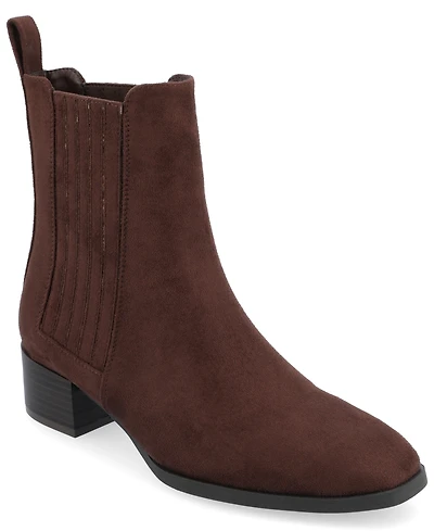 Journee Collection Women's Wrenley Block Heel Chelsea Booties