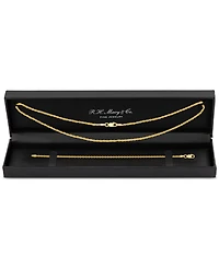 Italian Silver 2-Pc. Set Polished Rope Link Collar Necklace & Matching Bracelet