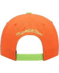 Men's Mitchell & Ness Orange San Jose Earthquakes Throwback Logo Snapback Hat