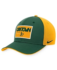 Men's Nike Green, Gold Oakland Athletics Classic99 Colorblock Performance Snapback Hat