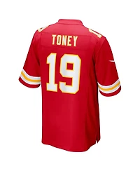 Men's Nike Kadarius Toney Red Kansas City Chiefs Super Bowl Lvii Patch Game Jersey