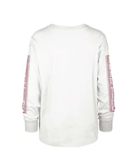Women's '47 Brand White Alabama Crimson Tide Statement Soa 3-Hit Long Sleeve T-shirt