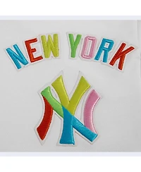 Women's Pro Standard White New York Yankees Washed Neon Shorts