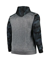 Men's Fanatics Heather Charcoal Washington Commanders Big and Tall Camo Pullover Hoodie