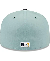 Men's New Era Light Blue, Navy Los Angeles Dodgers Beach Kiss 59FIFTY Fitted Hat