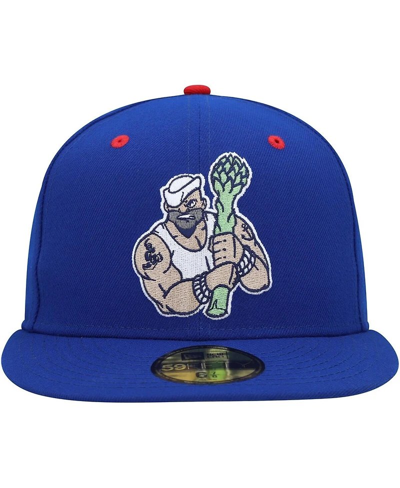 Men's New Era Blue Stockton Ports Marvel x Minor League 59FIFTY Fitted Hat
