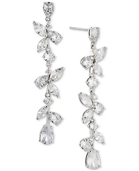 Eliot Danori Cubic Zirconia Long Linear Earrings, Created for Macy's