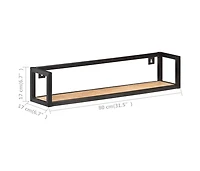 Wall Shelves 2 pcs 31.5" Rough Mango Wood