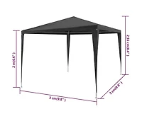 Party Tent Pe Anthracite 9.8'x9.8'