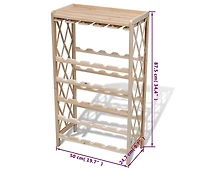 vidaXL Wine Rack for 25 Bottles Solid Fir Wood