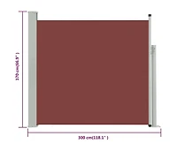 Patio Retractable Side Awning 66.9"x118.1" Brown