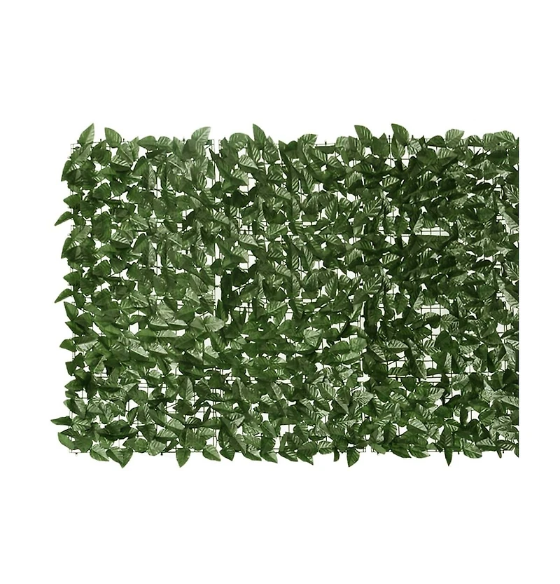 Balcony Screen with Dark Green Leaves 157.5"x39.4"