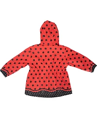 Toddler Little Girl's and Big Lucy Ladybug Rain Coat