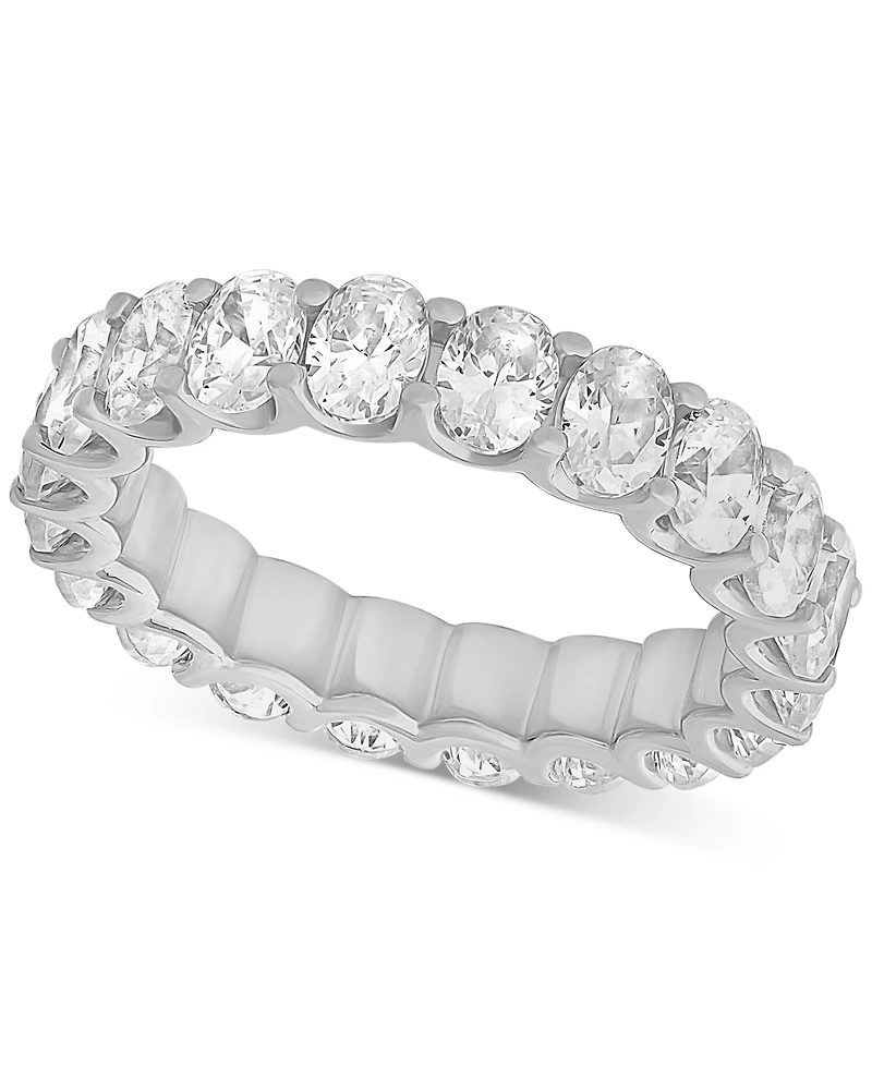 Diamond Oval-Cut Eternity Band (5 ct. t.w.) Platinum or 14k Gold