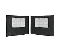 Party Tent Sidewall 2 pcs with Window Pe Anthracite