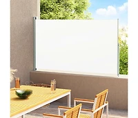 vidaXL Patio Retractable Side Awning 78.7"x118.1" Cream