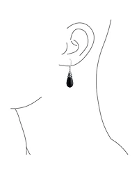 Bling Jewelry Boho Long Elongated Teardrop Filigree Lever Back Dangle Earrings Sterling Silver