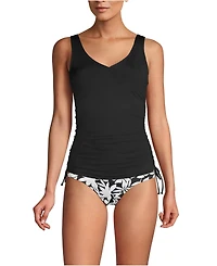 Lands' End Women's Adjustable V-neck Underwire Tankini Swimsuit Top Straps